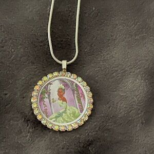 Elegant Silver Pendant Necklace with Colorful Accents